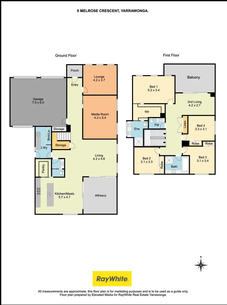 Floorplan of Homely house listing, 8 Melrose Crescent, Yarrawonga VIC 3730