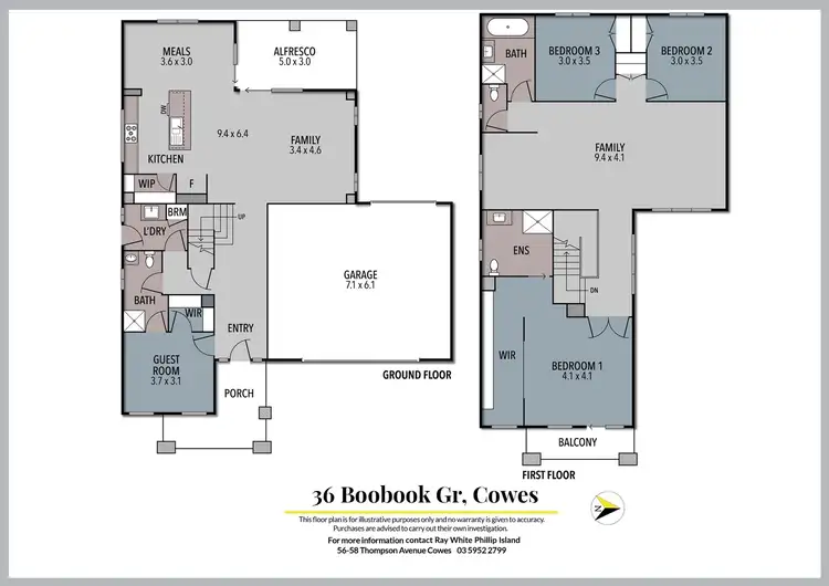 Floorplan of Homely house listing, 36 Boobook Grove, Cowes VIC 3922