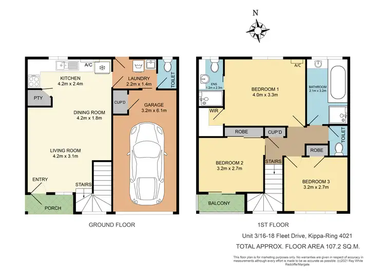 Floorplan of Homely house listing, 3/16-18 Fleet Drive, Kippa-Ring QLD 4021