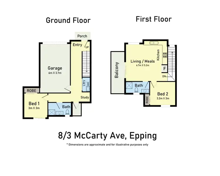 Floorplan of Homely townhouse listing, 8/1-3 McCarty Street, Epping VIC 3076