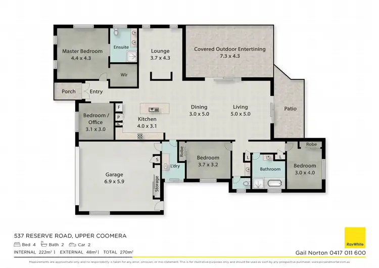Floorplan of Homely house listing, 537 Reserve Road, Upper Coomera QLD 4209
