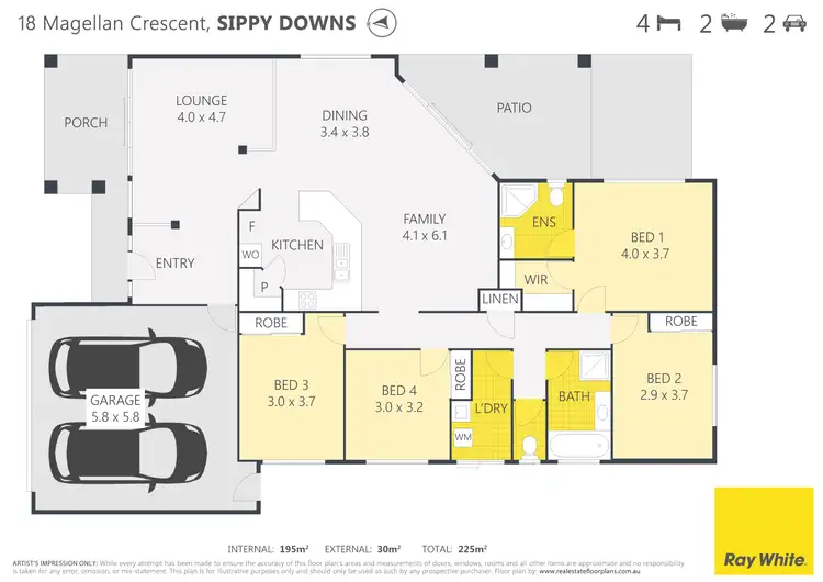 Floorplan of Homely house listing, 18 Magellan Crescent, Sippy Downs QLD 4556