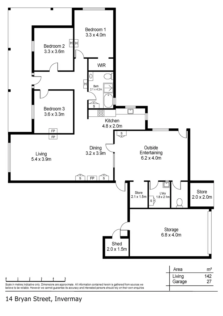 Floorplan of Homely house listing, 14 Bryan Street, Invermay TAS 7248