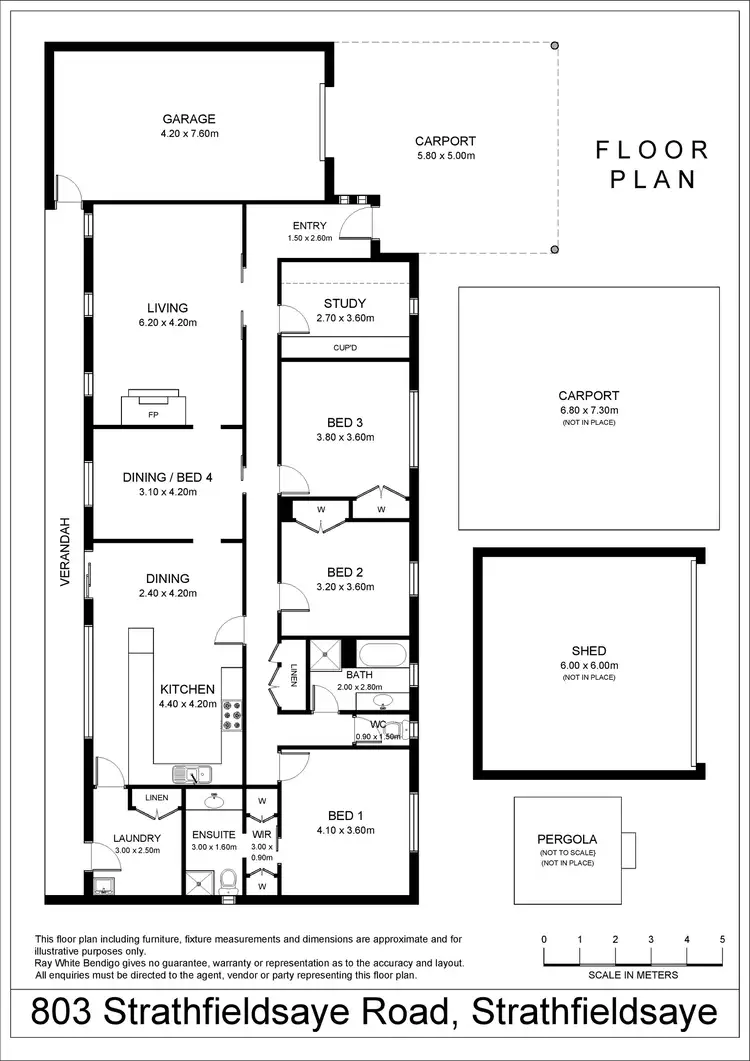 Floorplan of Homely house listing, 803 Strathfieldsaye Road, Strathfieldsaye VIC 3551