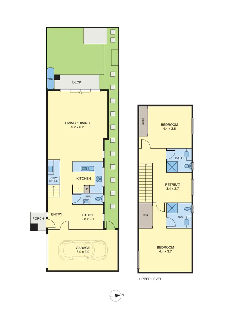 Floorplan of Homely townhouse listing, 2/29 View Street, Pascoe Vale VIC 3044
