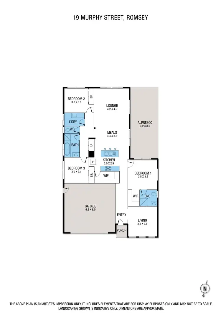 Floorplan of Homely house listing, 19 Murphy Street, Romsey VIC 3434