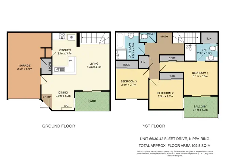 Floorplan of Homely house listing, 66/30 Fleet Drive, Kippa-Ring QLD 4021