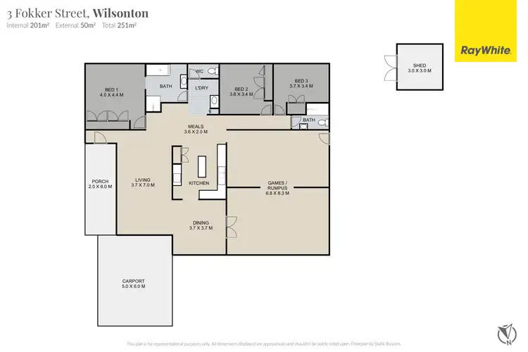 Floorplan of Homely house listing, 3 Fokker Street, Wilsonton QLD 4350