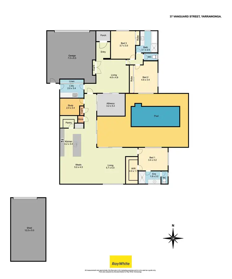 Floorplan of Homely house listing, 37 Vanguard Street, Yarrawonga VIC 3730
