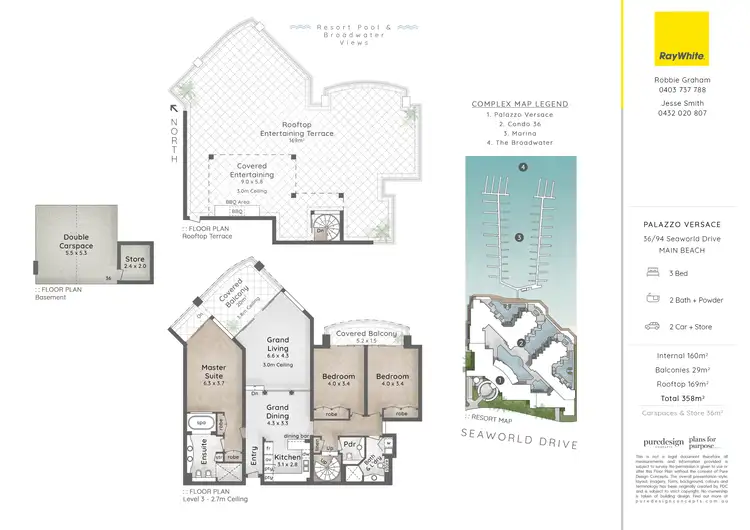 Floorplan of Homely apartment listing, 36/94 'Palazzo Versace' 'Palazzo Versace' Seaworld Drive, Main Beach QLD 4217