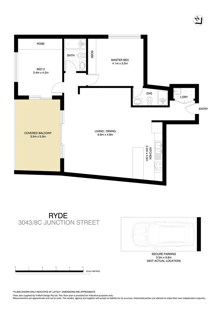 Floorplan of Homely apartment listing, 3043/8C Junction Street, Ryde NSW 2112