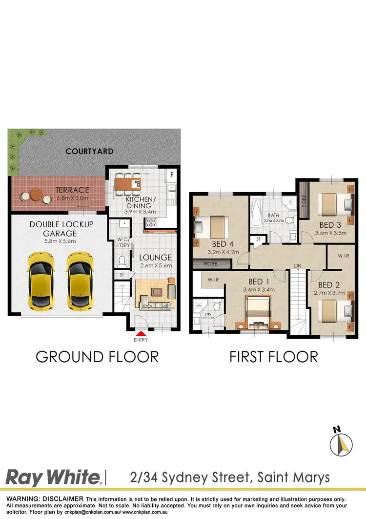 Floorplan of Homely townhouse listing, 2/34 Sydney Street, St Marys NSW 2760