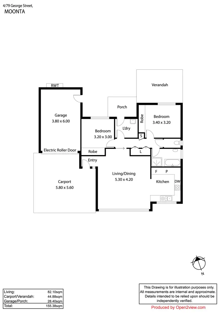 Floorplan of Homely unit listing, 4/79 George Street, Moonta SA 5558