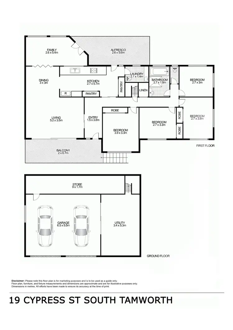 Floorplan of Homely house listing, 19 Cypress Street, Tamworth NSW 2340