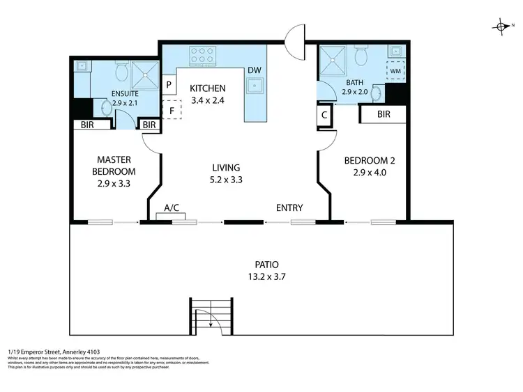 Floorplan of Homely unit listing, 1/19 Emperor Street, Annerley QLD 4103