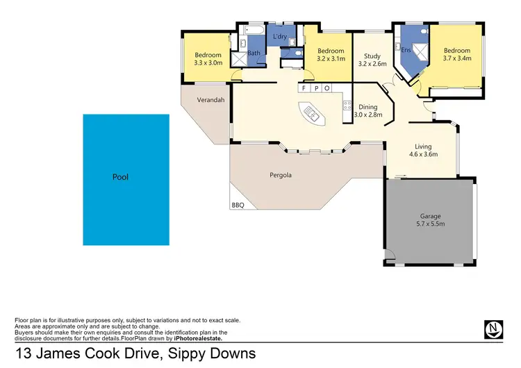 Floorplan of Homely house listing, 13 James Cook Drive, Sippy Downs QLD 4556
