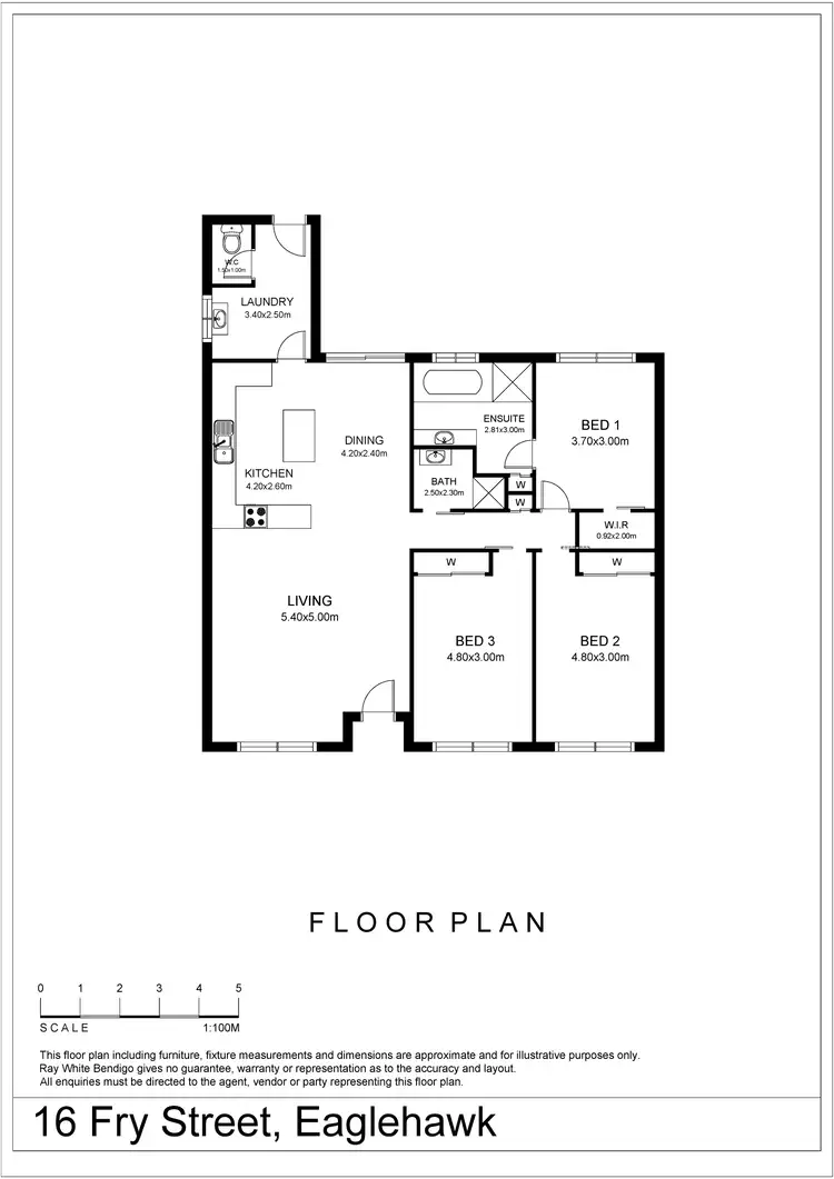 Floorplan of Homely house listing, 16 Fry Street, Eaglehawk VIC 3556
