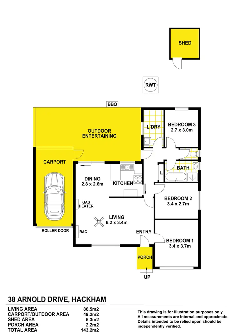 Floorplan of Homely house listing, 38 Arnold Drive, Hackham SA 5163