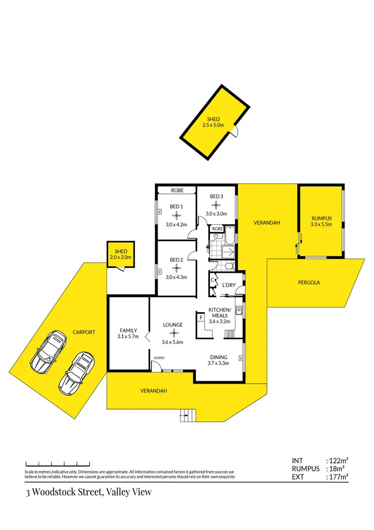Floorplan of Homely house listing, 3 Woodstock Street, Valley View SA 5093