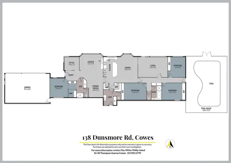 Floorplan of Homely house listing, 138 Dunsmore Road, Cowes VIC 3922