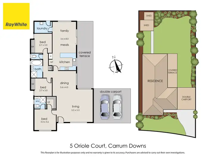 Floorplan of Homely house listing, 5 Oriole Court, Carrum Downs VIC 3201