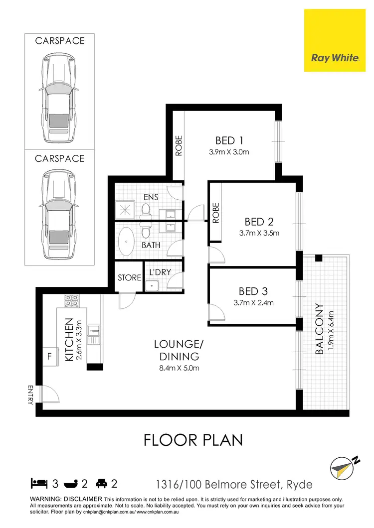 Floorplan of Homely apartment listing, 1316/100 Belmore Street, Ryde NSW 2112