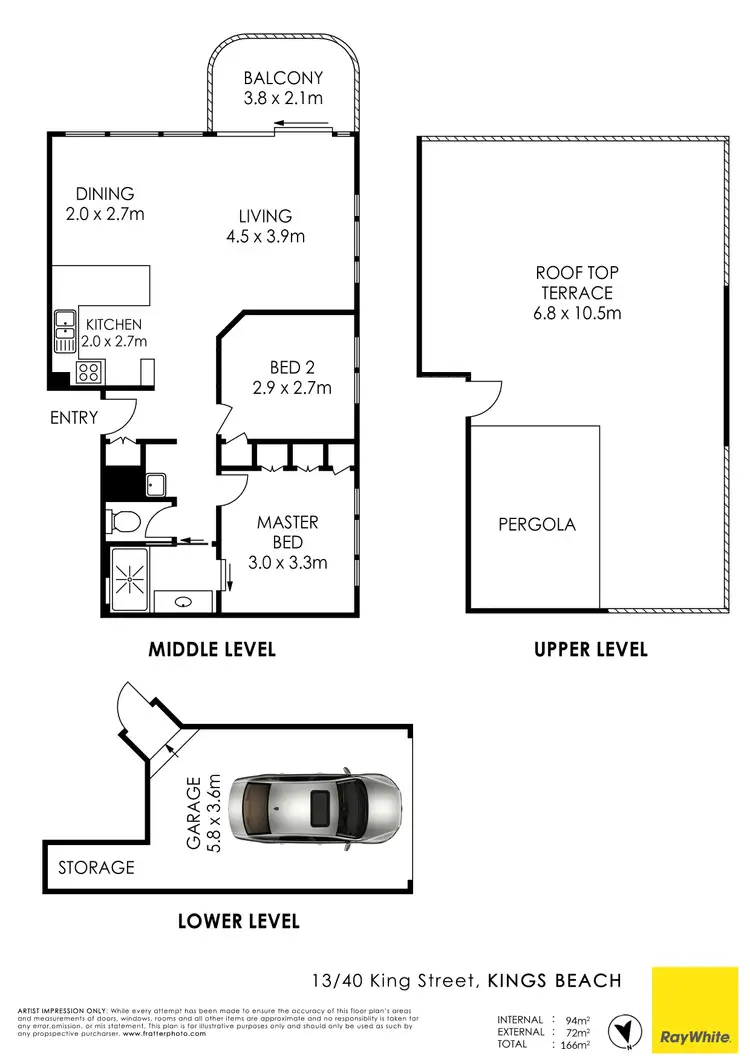 Floorplan of Homely unit listing, Unit 13/40 King Street, Kings Beach QLD 4551