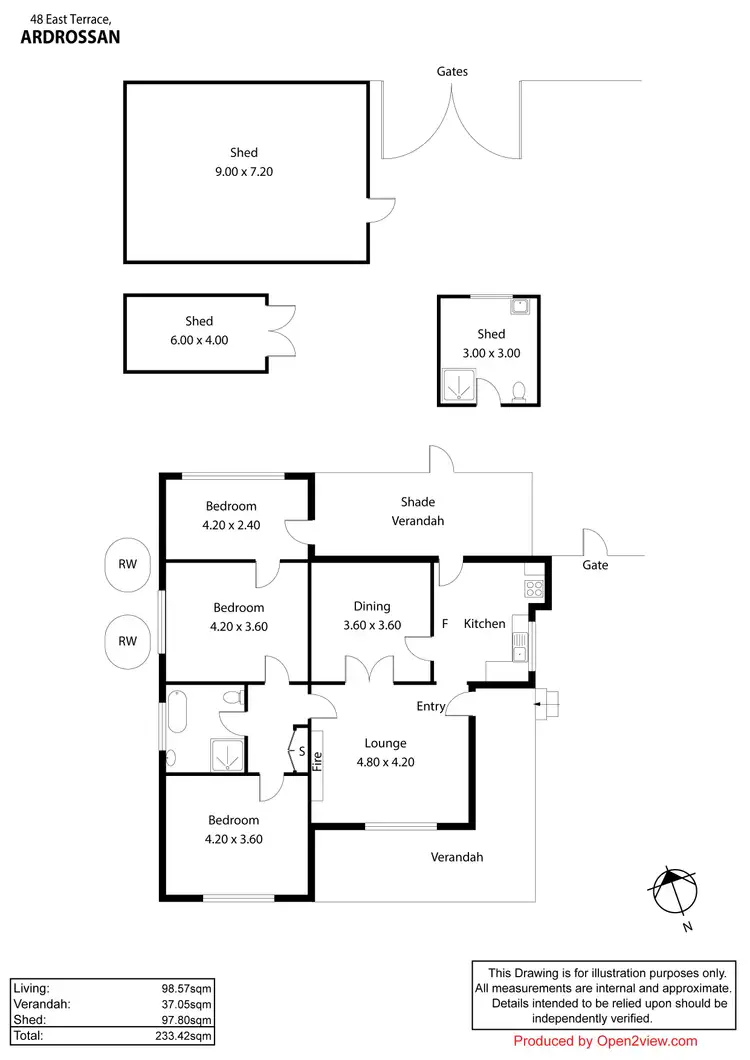 Floorplan of Homely house listing, 48 East Terrace, Ardrossan SA 5571
