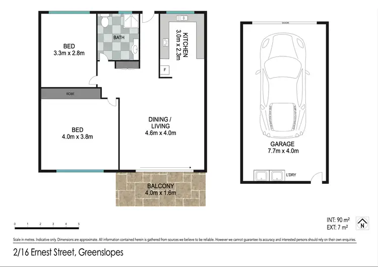 Floorplan of Homely apartment listing, 2/16 Ernest Street, Greenslopes QLD 4120