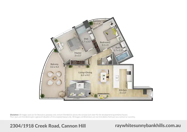 Floorplan of Homely apartment listing, 2304/1918 Creek Road, Cannon Hill QLD 4170
