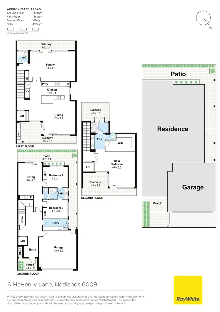 Floorplan of Homely house listing, 6 McHenry Lane, Nedlands WA 6009