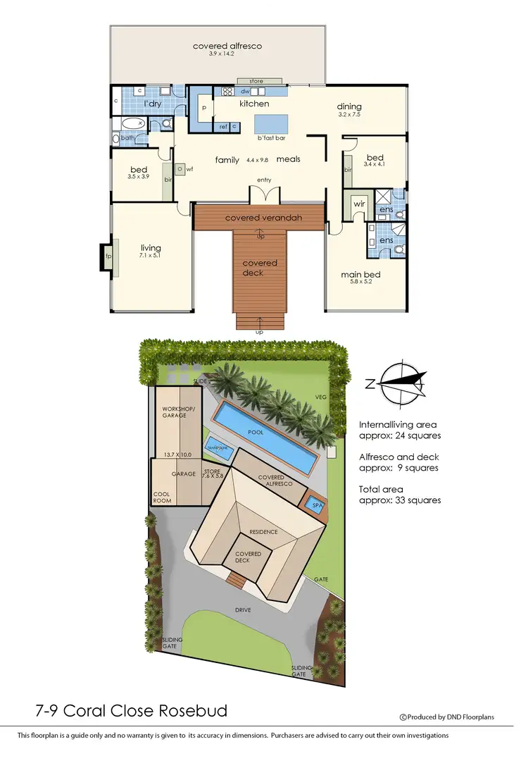 Floorplan of Homely house listing, 7-9 Coral Close, Rosebud VIC 3939