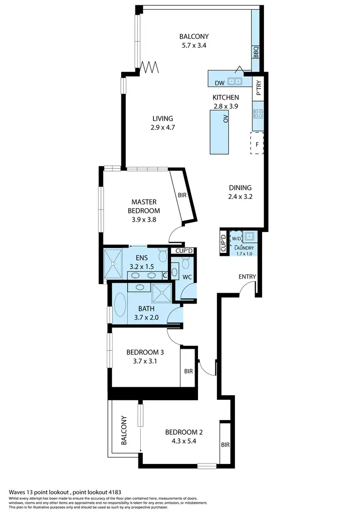 Floorplan of Homely apartment listing, 13/158-172 Dickson Way, Point Lookout QLD 4183