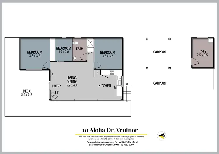 Floorplan of Homely house listing, 10 Aloha Drive, Ventnor VIC 3922