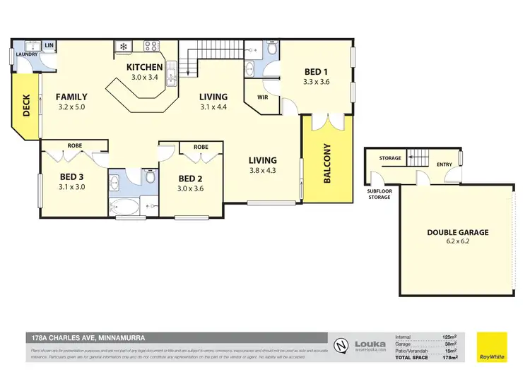 Floorplan of Homely semi-detached listing, 178a Charles Avenue, Minnamurra NSW 2533