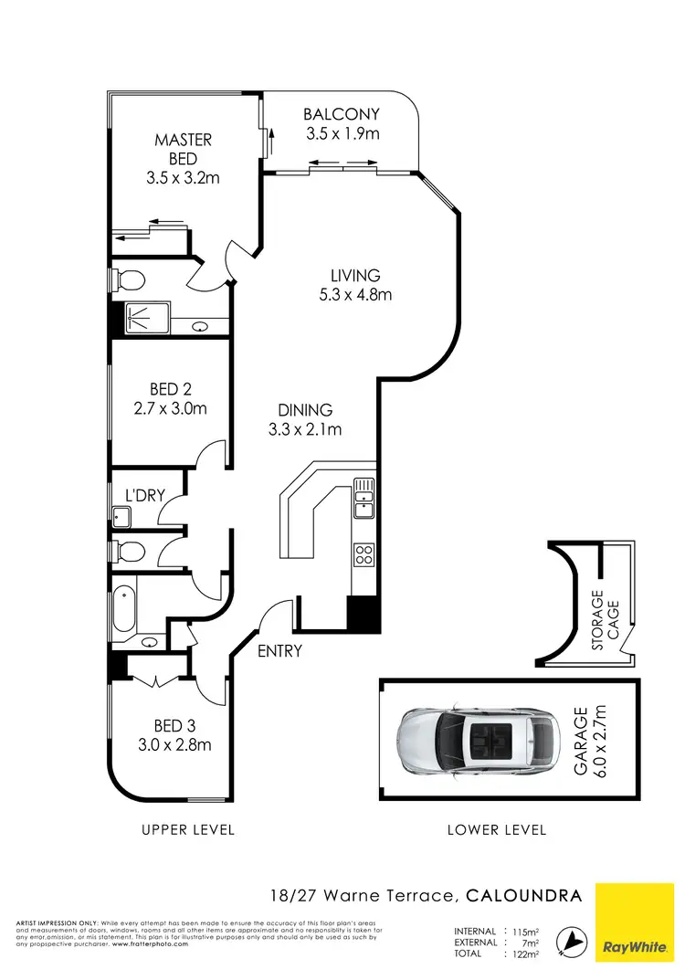 Floorplan of Homely unit listing, Unit 18/27 Warne Terrace, Caloundra QLD 4551
