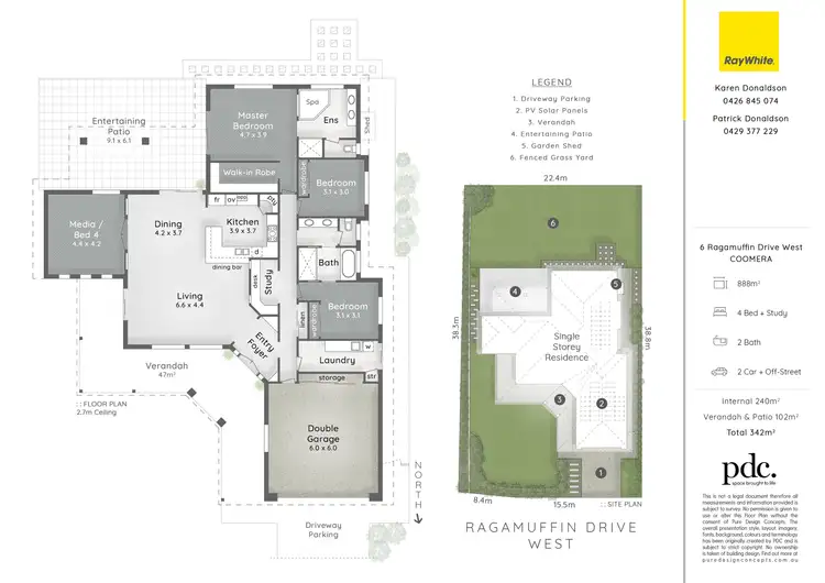 Floorplan of Homely house listing, 6 Ragamuffin Drive West, Coomera Waters QLD 4209