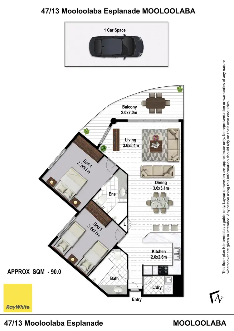 Floorplan of Homely unit listing, 47/13 Mooloolaba Esplanade, Mooloolaba QLD 4557