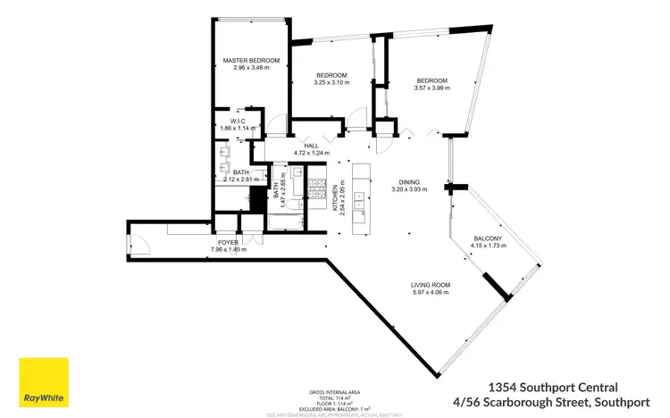 Floorplan of Homely apartment listing, 1354/56 Scarborough Street, Southport QLD 4215