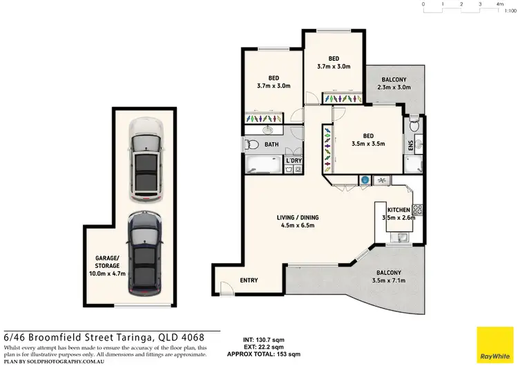 Floorplan of Homely apartment listing, 6/44-46 Broomfield Street, Taringa QLD 4068