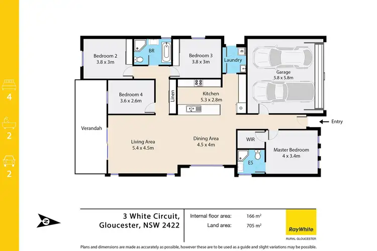 Floorplan of Homely house listing, 3 White Circuit, Gloucester NSW 2422
