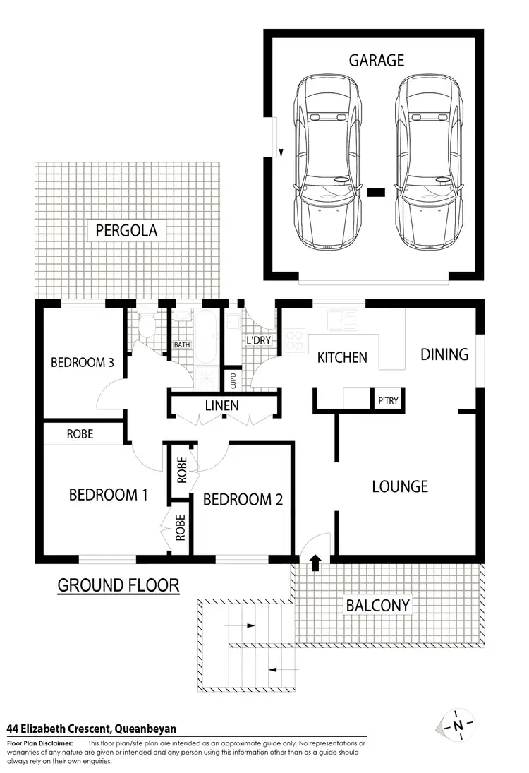 Floorplan of Homely house listing, 44 Elizabeth Crescent, Queanbeyan East NSW 2620