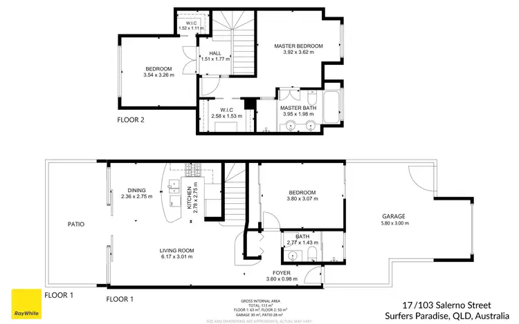 Floorplan of Homely townhouse listing, 17/103 Salerno Street, Surfers Paradise QLD 4217