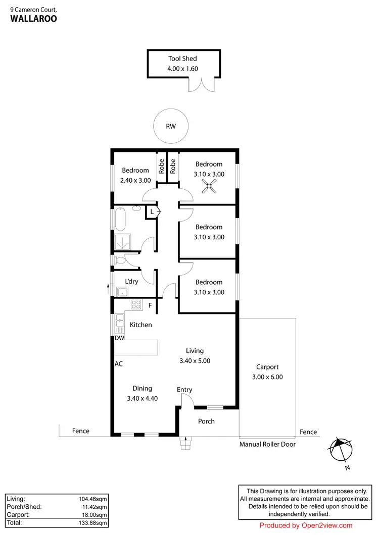 Floorplan of Homely house listing, 9 Cameron Court, Wallaroo SA 5556