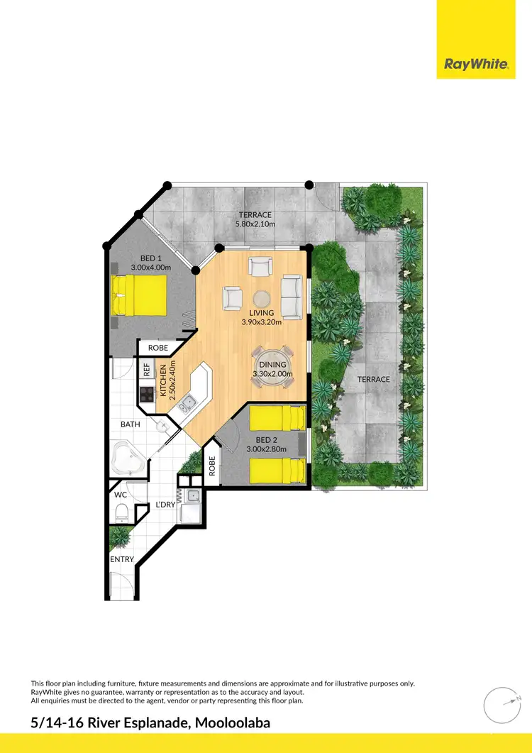 Floorplan of Homely unit listing, 5/14-16 River Esplanade, Mooloolaba QLD 4557