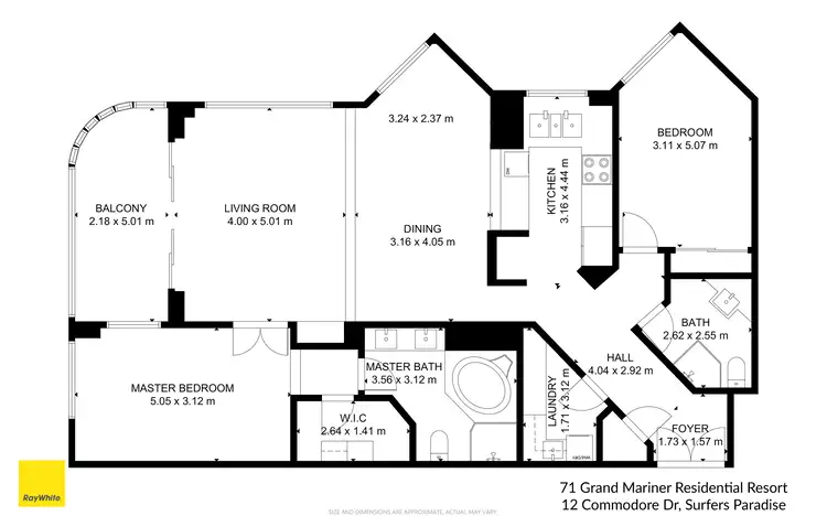 Floorplan of Homely apartment listing, 71/12 Commodore Drive, Surfers Paradise QLD 4217