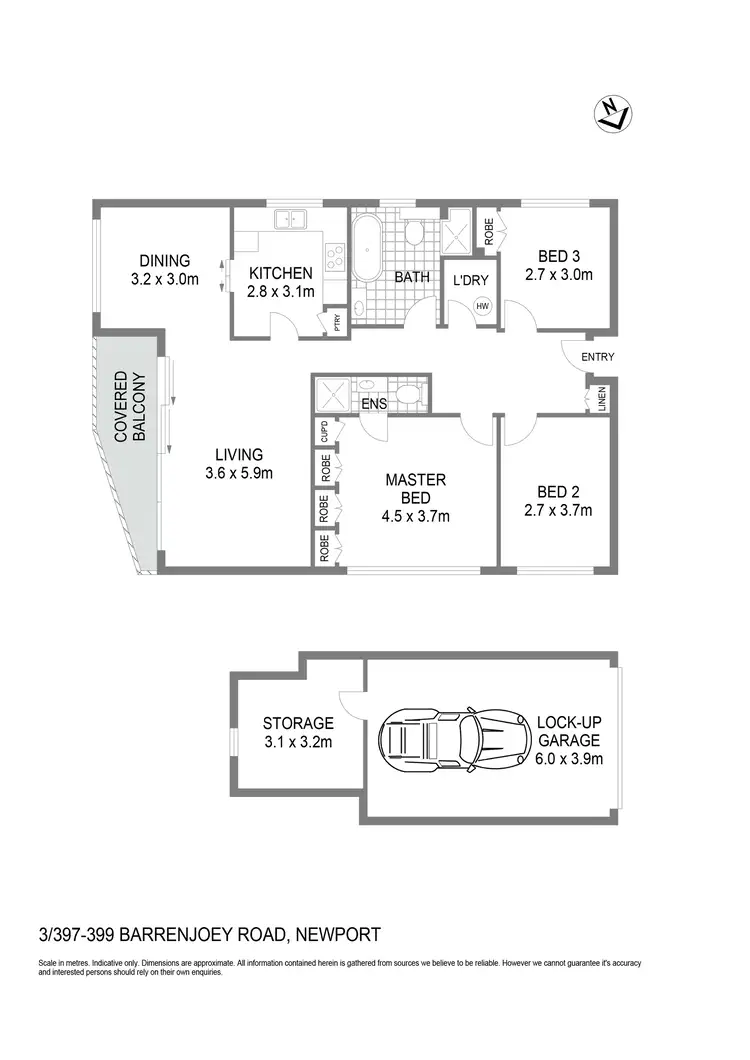 Floorplan of Homely apartment listing, 3/397-399 Barrenjoey Road, Newport NSW 2106