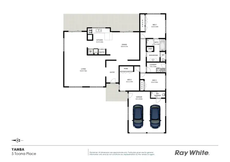 Floorplan of Homely house listing, 5 Toona Place, Yamba NSW 2464