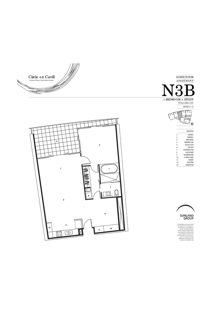 Floorplan of Homely apartment listing, 2383/9 Ferny Avenue, Surfers Paradise QLD 4217