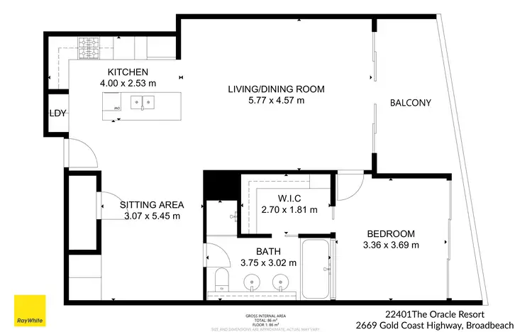 Floorplan of Homely apartment listing, 22401/21 Elizabeth Avenue, Broadbeach QLD 4218